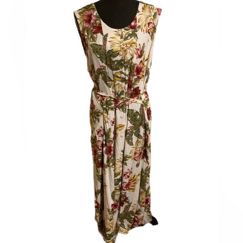 EUC Adrian Jordan Plus Size 22 Maxi Floral Dresz